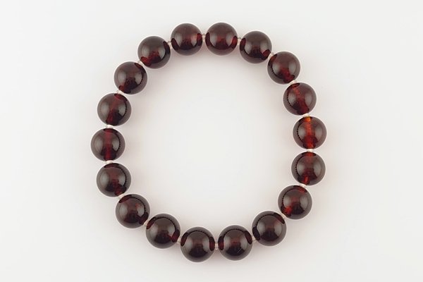 画像1: 久慈産琥珀ブレスレット (1)