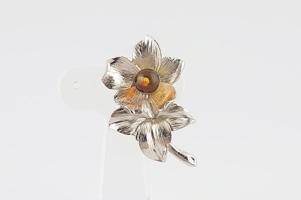 画像1: 久慈産琥珀ブローチ (1)