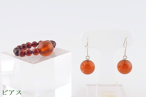 画像2: 琥珀セット品（ネックレス・イヤアクセサリー） (2)