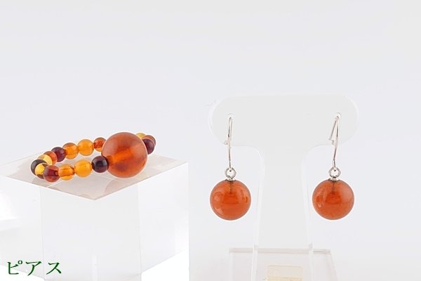 画像2: 琥珀セット品（ネックレス・イヤアクセサリー） (2)