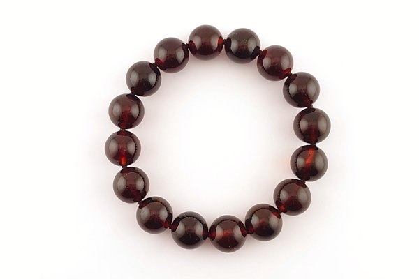 画像1: 久慈産琥珀ブレスレット (1)