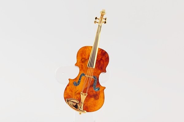 画像1: 琥珀ブローチ (1)