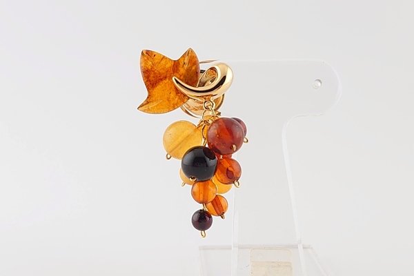 画像1: 琥珀ブローチ (1)