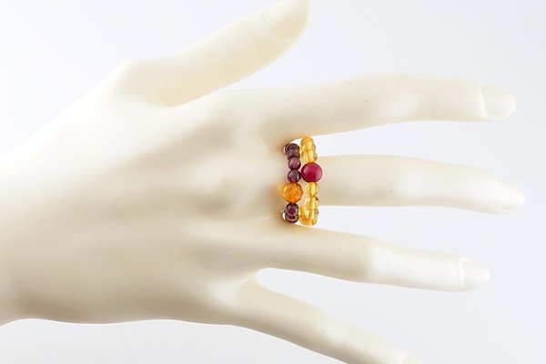 画像6: 琥珀リング (6)