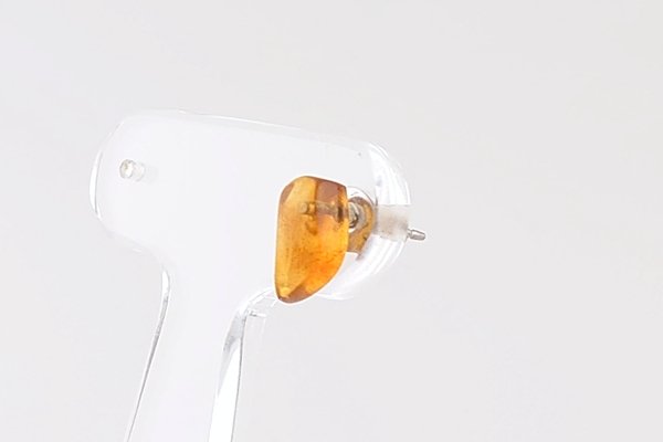 画像3: 【片耳】久慈産琥珀ピアス (3)