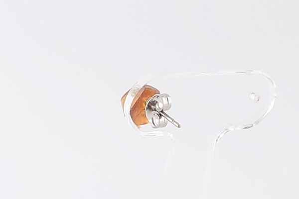 画像5: 【片耳】久慈産琥珀ピアス (5)