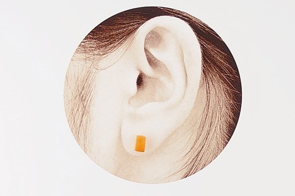 画像6: 【片耳】久慈産琥珀ピアス (6)