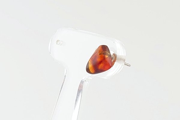 画像3: 【片耳】久慈産琥珀ピアス (3)