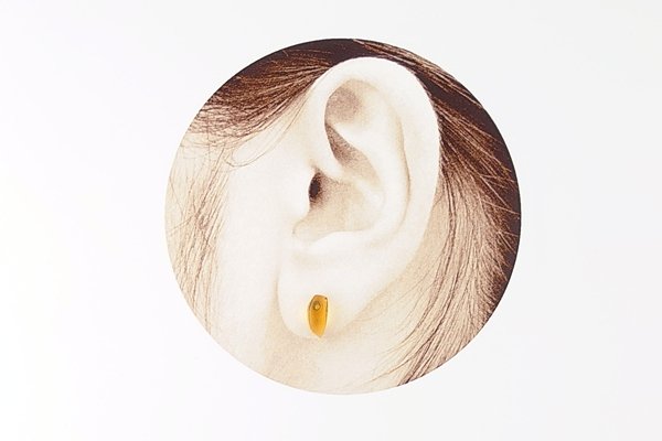 画像6: 【片耳】久慈産琥珀ピアス (6)