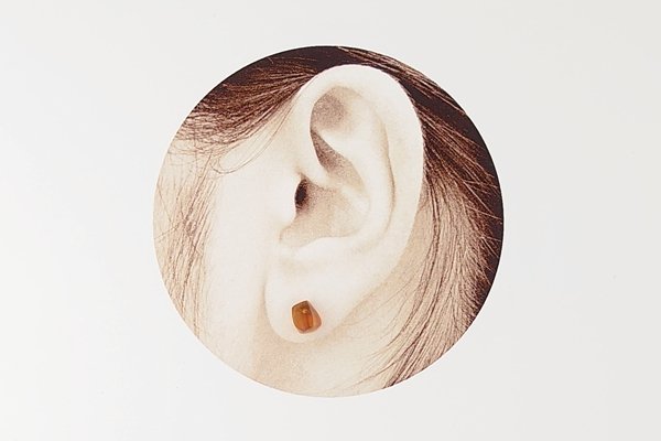 画像6: 【片耳】久慈産琥珀ピアス (6)