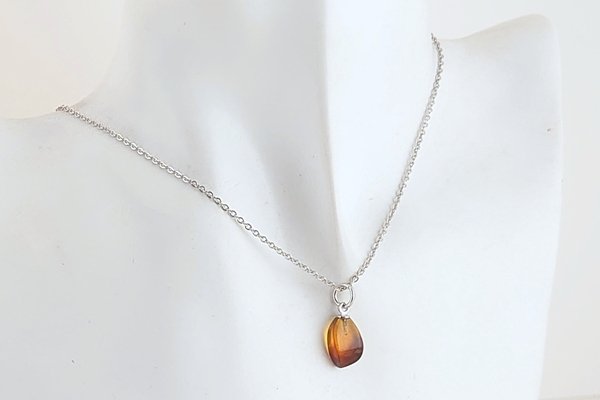 画像6: 久慈産琥珀ペンダント (6)