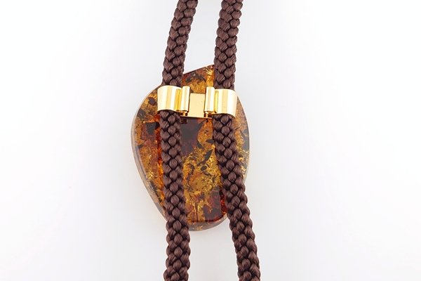 画像3: 琥珀ループタイ (3)