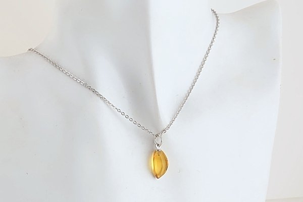 画像6: 久慈産琥珀ペンダント (6)