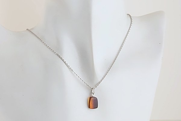 画像6: 久慈産琥珀ペンダント (6)