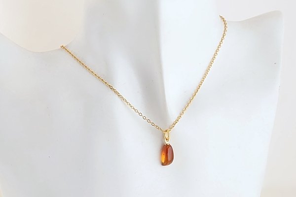 画像6: 久慈産琥珀ペンダント (6)