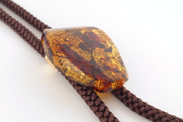 画像4: 琥珀ループタイ (4)