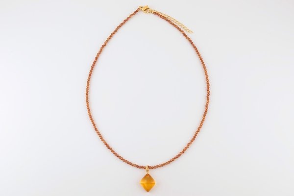 画像3: 琥珀ペンダント（天然石ネックレス付き） (3)