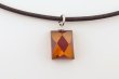 画像2: 琥珀ペンダント（革紐ネックレス付き） (2)