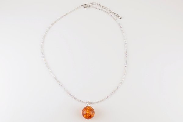 画像4: 琥珀ペンダント（天然石ネックレス付き） (4)