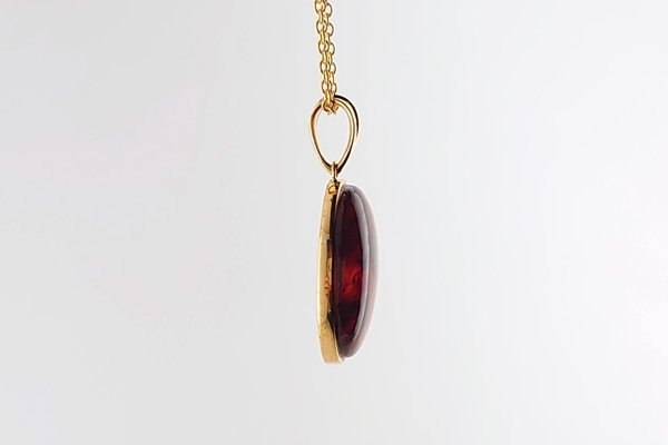 画像3: 久慈産琥珀ペンダント（チェーンネックレス付き） (3)