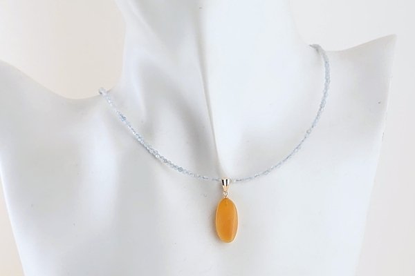 画像5: 久慈産琥珀ペンダント（ネックレス付き） (5)