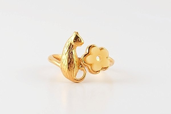 画像1: 琥珀リング (1)