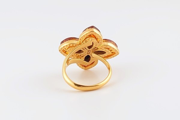 画像4: 琥珀リング (4)