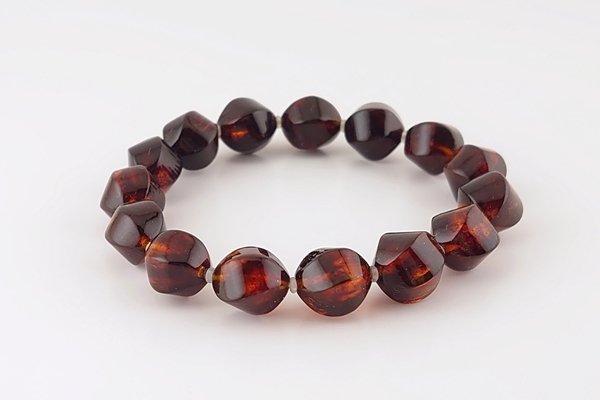 画像2: 久慈産琥珀ブレスレット (2)