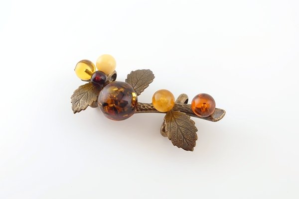 画像1: 琥珀帯留め (1)