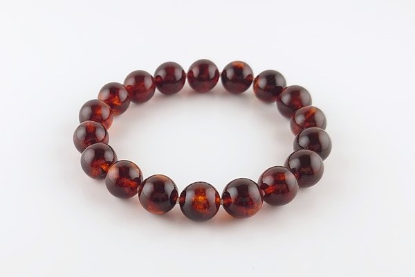 画像2: 久慈産琥珀ブレスレット (2)