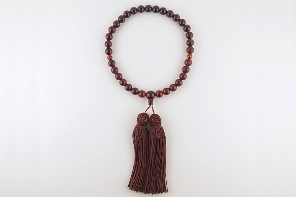 画像1: 久慈産琥珀念珠　女性用 (1)