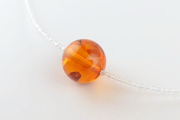 画像1: 琥珀ネックレス (1)