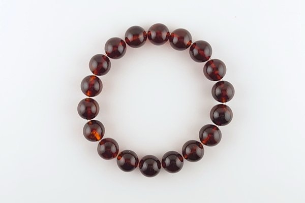 画像1: 久慈産琥珀ブレスレット (1)