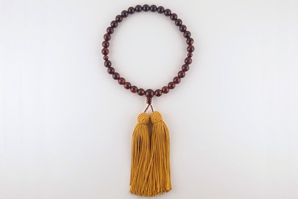 画像1: 久慈産琥珀念珠　女性用 (1)