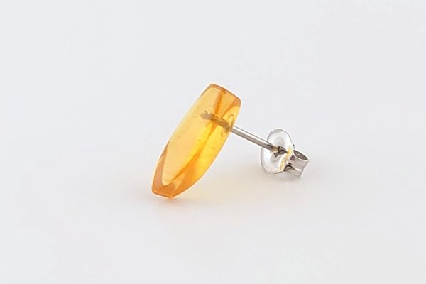 画像1: 【片耳】久慈産琥珀ピアス (1)