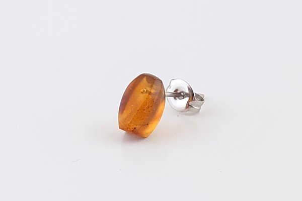 画像1: 【片耳】久慈産琥珀ピアス (1)