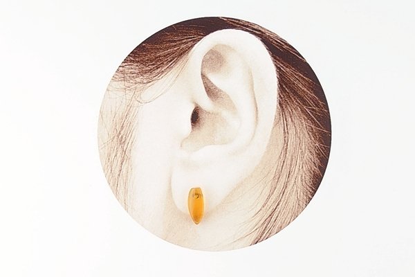 画像6: 【片耳】久慈産琥珀ピアス (6)