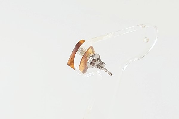 画像5: 【片耳】久慈産琥珀ピアス (5)