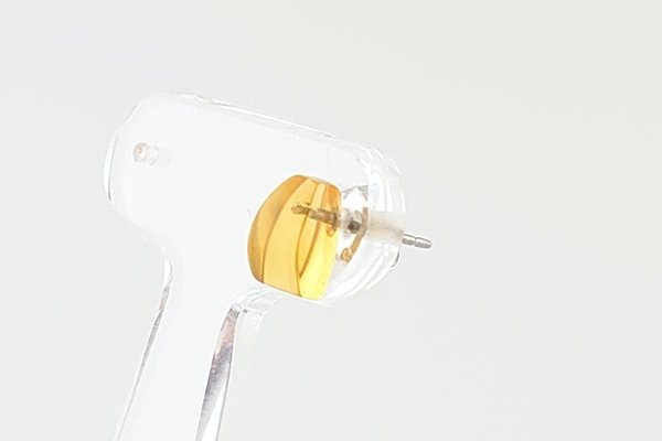 画像3: 【片耳】久慈産琥珀ピアス (3)