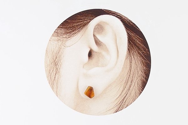 画像6: 【片耳】久慈産琥珀ピアス (6)