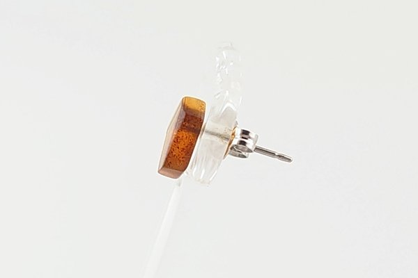 画像4: 【片耳】久慈産琥珀ピアス (4)