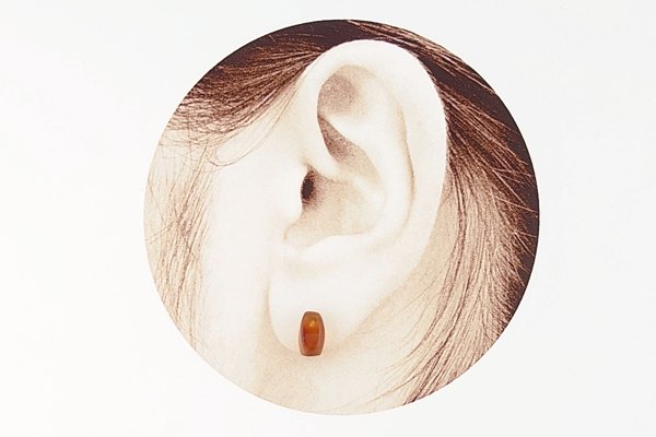 画像6: 【片耳】久慈産琥珀ピアス (6)