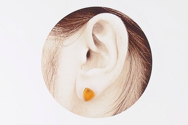 画像6: 【片耳】久慈産琥珀ピアス (6)