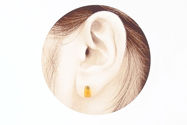 画像6: 【片耳】久慈産琥珀ピアス (6)