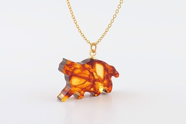 画像2: 琥珀ネックレス (2)