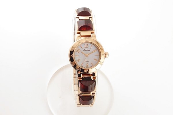 画像2: 久慈産琥珀　ソーラーパワーウォッチ (2)