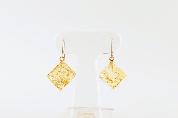 画像1: 琥珀ピアス (1)