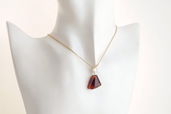 画像5: 久慈産琥珀ペンダント (5)