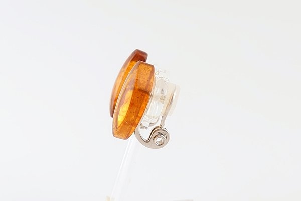 画像3: 久慈産琥珀イヤリング (3)