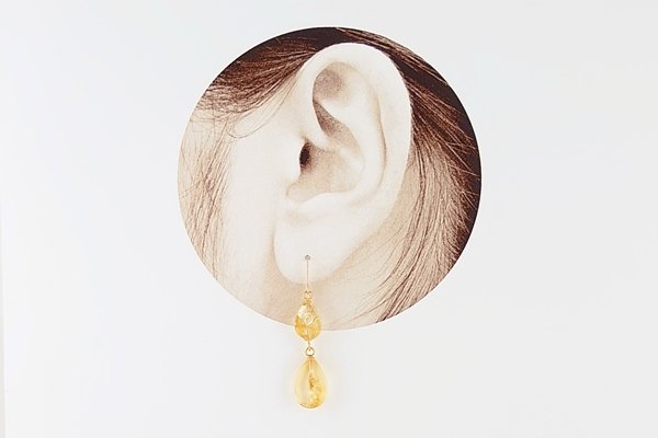 画像6: 琥珀ピアス (6)